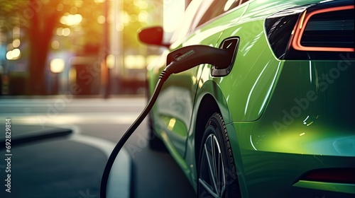 Power supply connected to electric vehicle charge battery