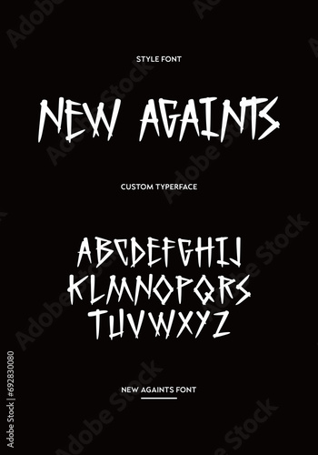 custom modern font hand drawn typography typerface alphabet vector lettering calligraphy