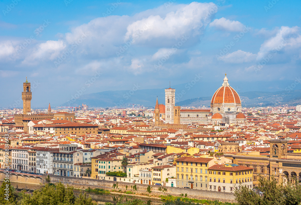 Florence Italy view of the city on a beautiful day