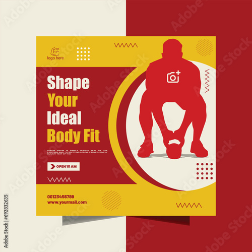 social media post and gym flyer design