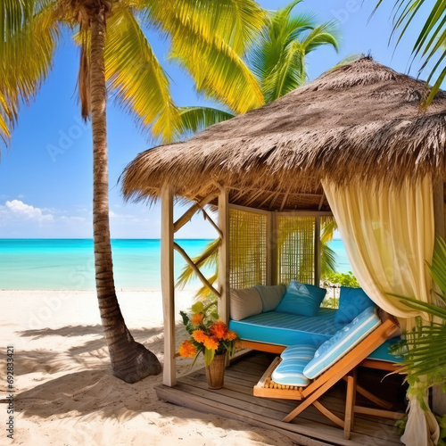 Inviting Tropical Beach Hut Essence