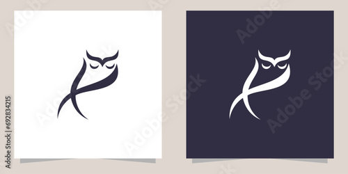 owl logo design vector