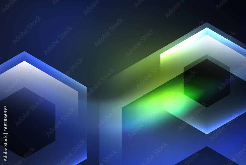 Arrow hexagon neon light glowing shapes background. Vector illustration For Wallpaper, Banner, Background, Card, Book Illustration, landing page Arrow hexagon neon light glowing shapes background. Vector illustration For Wallpaper, Banner, Background, Card, Book Illustration, landing page