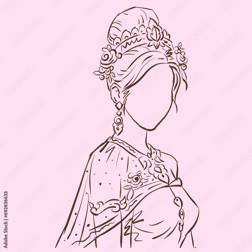 silhouette of a pretty girl vector for card decoration illustration silhouette of a pretty girl vector for card decoration illustration