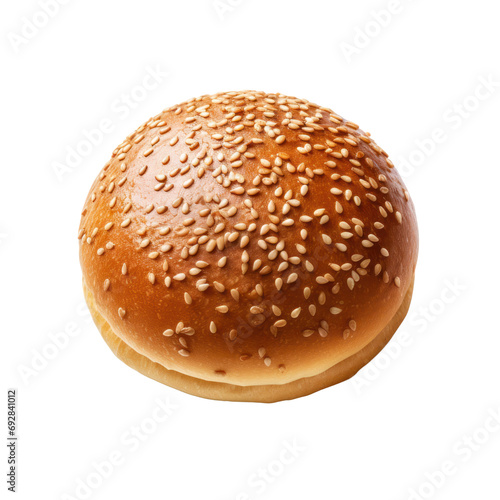 Bun for hamburger isolated on transparent background,transparency 
