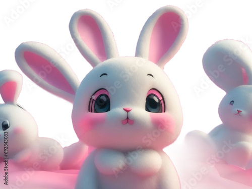 cute rabbit cartoon character vector