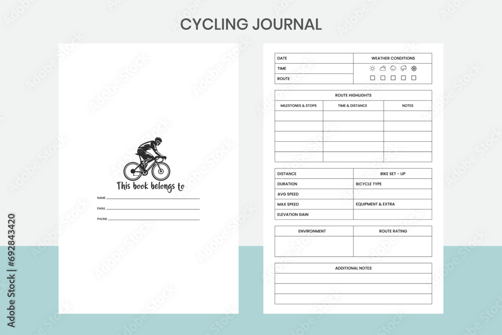 Cycling Journal Kdp Interior