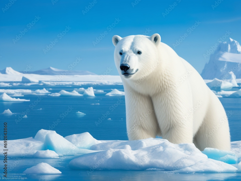 scene with polar bears on ice scene with polar bears on ice