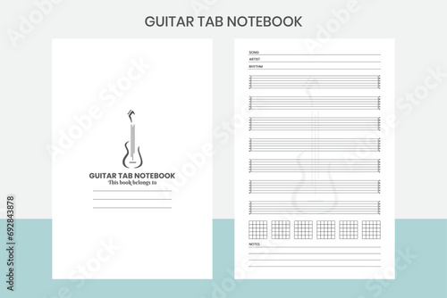 Guitar Tab Notebook Kdp Interior photo