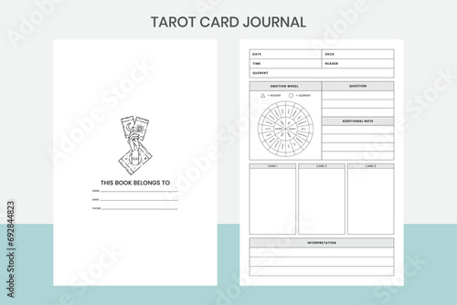 Tarot Card Journal kdp Interior