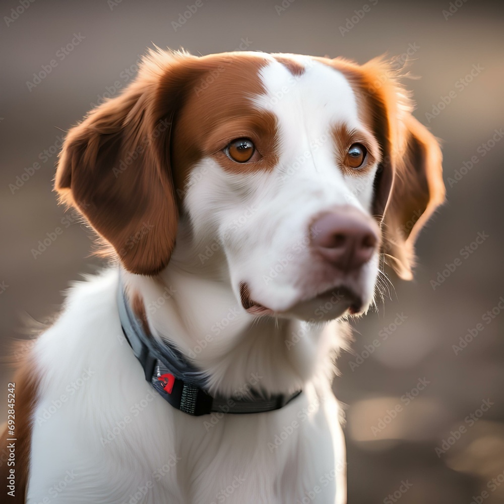 A portrait of an energetic and friendly Brittany spaniel1 A portrait of an energetic and friendly Brittany spaniel1