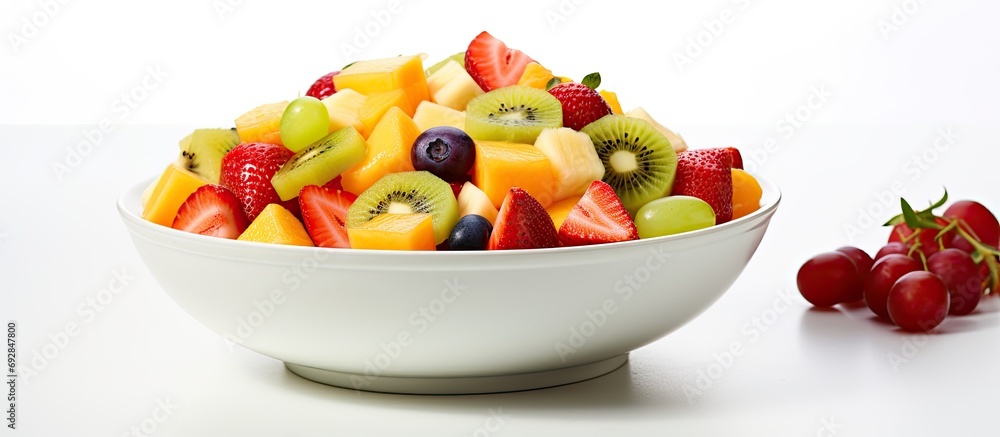 Mixed fruit or fruit salad is a delightful mix of fresh fruits served together. Mixed fruit or fruit salad is a delightful mix of fresh fruits served together.