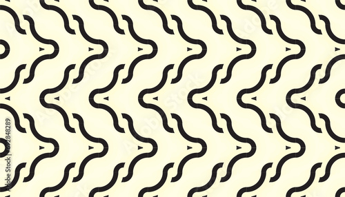Lemonade Line Pattern Seamless Abstracts Background Black Illustration Texture Decoration Wave Fabric Geometric 