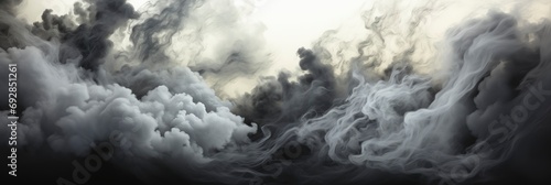 Black Smoke Isolated On Background, Comic background, Background Banner © NIA4u
