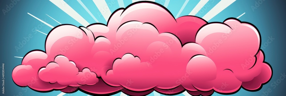 Paper Speech Bubble On Pink Background, Comic background, Background Banner