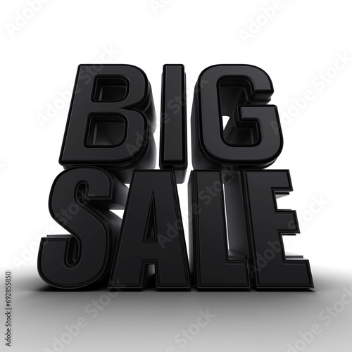 3D render of a black friday big sale sign PNG (ID: 692855850)