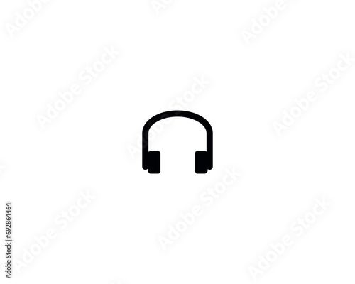 Headphone icon vector symbol design illustration