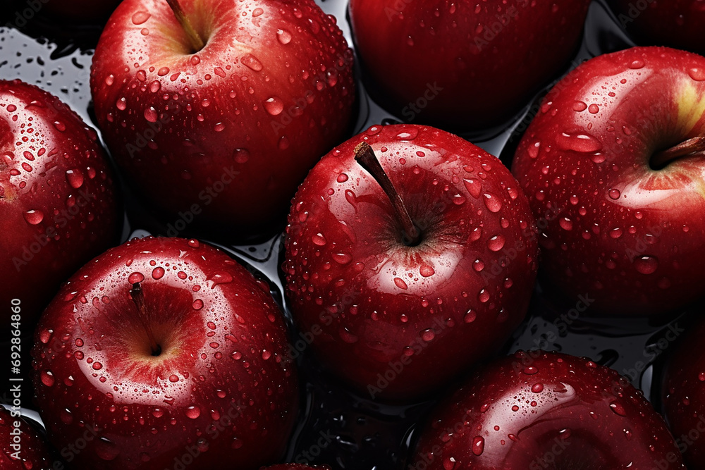 Vibrant Fresh Apples Harvest - Organic Fruit Photography created with generative AI tools Vibrant Fresh Apples Harvest - Organic Fruit Photography created with generative AI tools