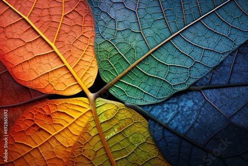 Background texture  Leaf structure in macro photography