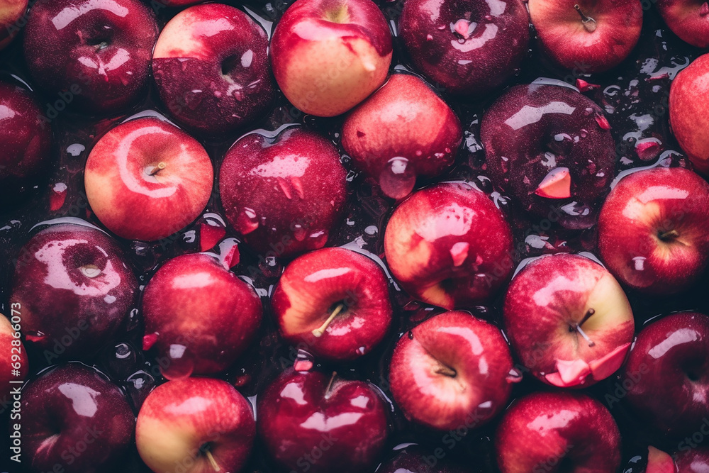 Vibrant Fresh Apples Harvest - Organic Fruit Photography created with generative AI tools Vibrant Fresh Apples Harvest - Organic Fruit Photography created with generative AI tools