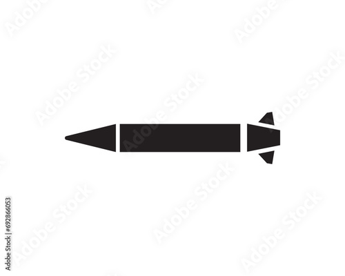 Missile attack fire icon vector symbol design illustration