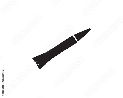 Missile attack fire icon vector symbol design illustration