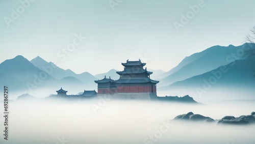 Wallpaper Mural Traditional Chinese architectural landscape wallpaper Torontodigital.ca