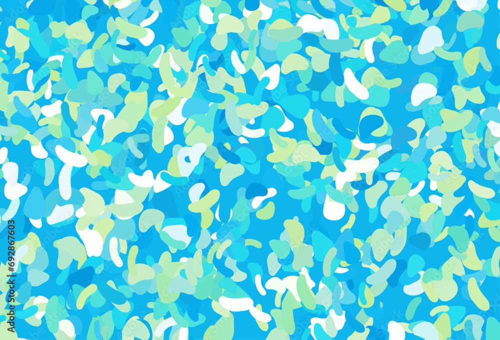 Light Blue, Yellow vector pattern with chaotic shapes.