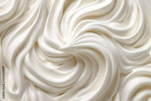 Photographie White whipped cream texture.