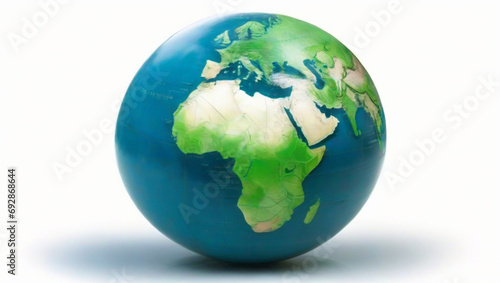 earth globe on white background