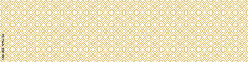 Seamless gold pattern on a white background. Golden weave. Illustration for backgrounds, banners, advertising and creative design