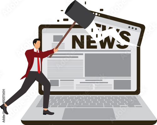 Breakthrough the wall News Businessman