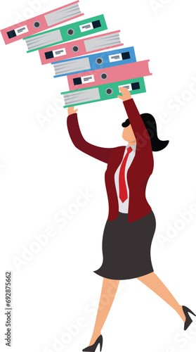 Businesswoman Information overload, Connection, Cooperation, Corporate Business, Cyborg