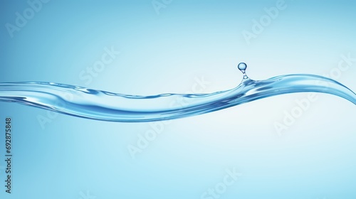 Water droplet on a blue-white background