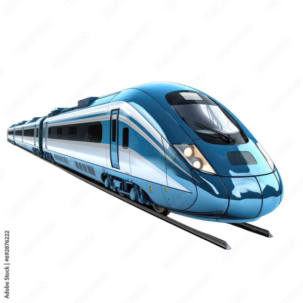Naklejka premium high speed electric train transparent background
