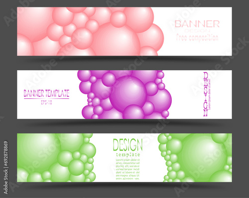 Colored bubbles. A set of colored backgrounds for websites, apps and social networks. Template for creative design, interior and decorations