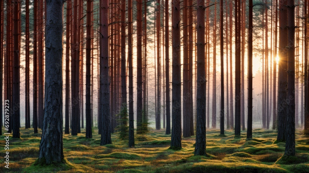 Pine Forest Estonia Spring