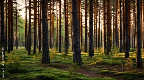 Pine Forest Estonia Spring © suteeda