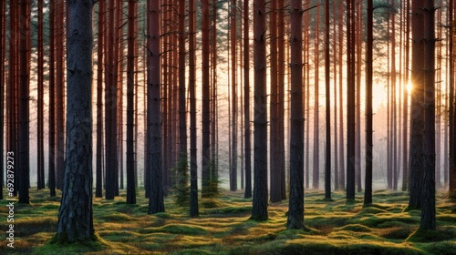 Pine Forest Estonia Spring