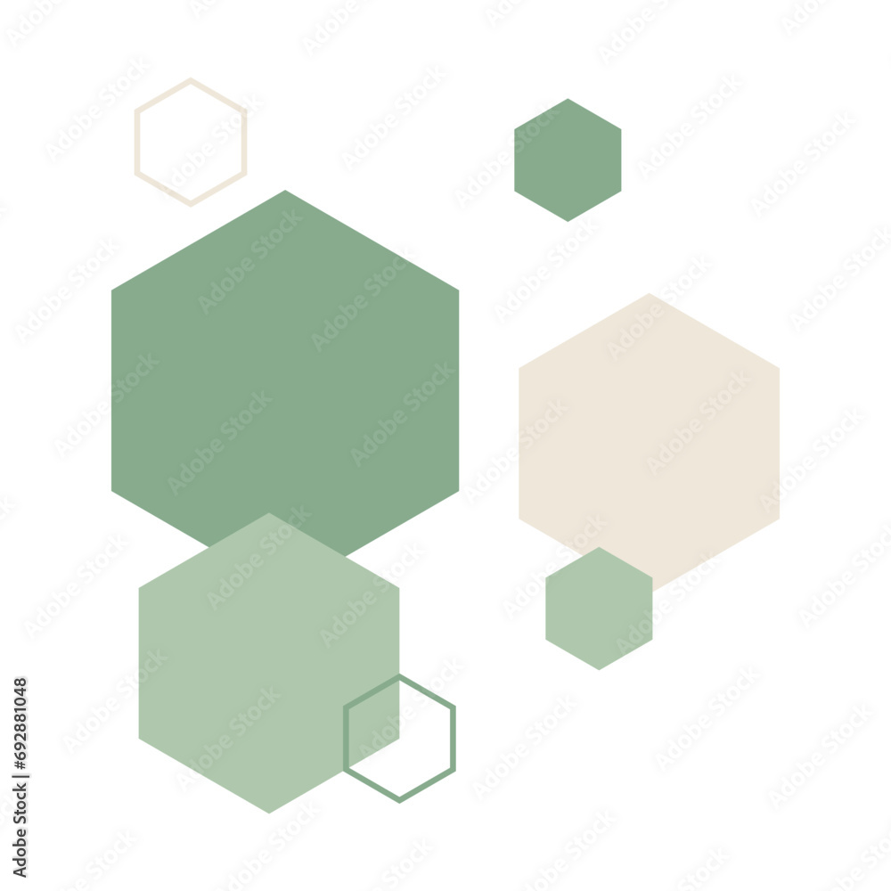Modern Hexagons Geometric Shape Modern Hexagons Geometric Shape