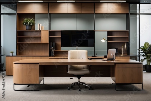 modern office interior generative ai