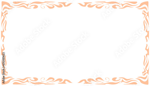 Abstract background illustration with peach fuzz pantone colour frame. Perfect for wallpaper, background, poster, banner, book cover 