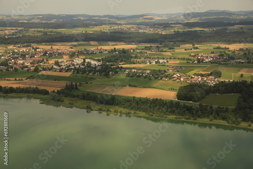 aerial view of Greifensee and its coastal region photo