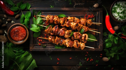 savory fresh bbq food illustration succulent flavorful, marinated sizzling, barbecued seasoned savory fresh bbq food