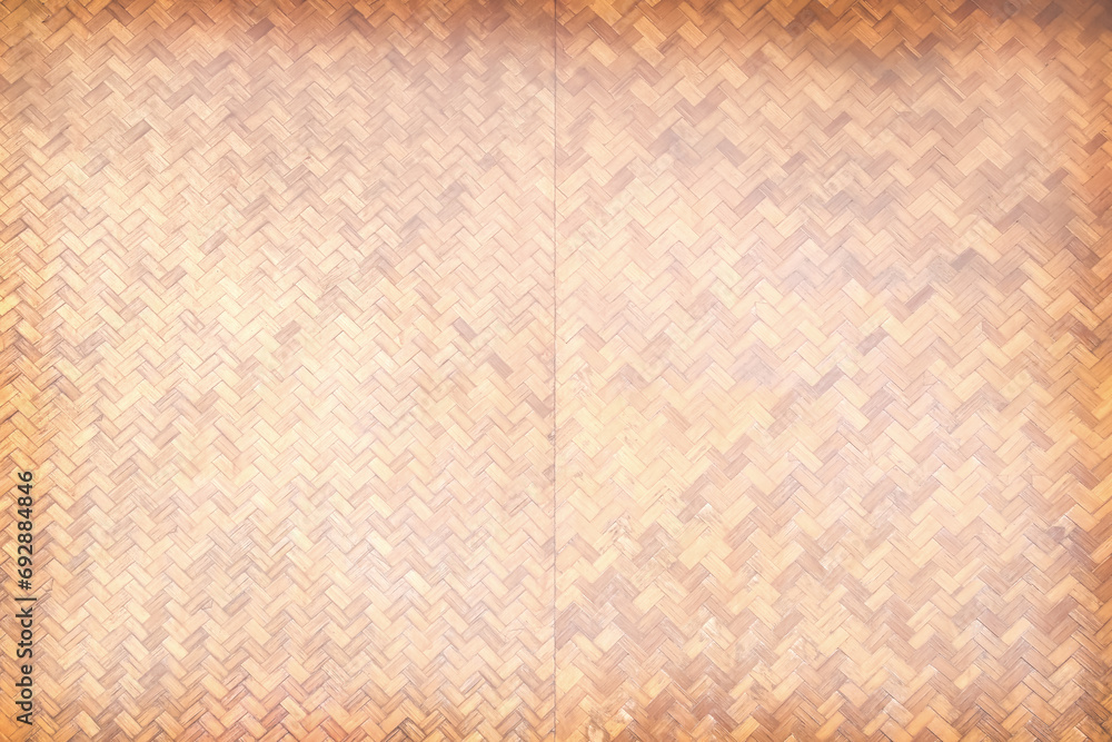 Brown bamboo wood wall old texture with weaving hamper seamless patterns abstract on background Brown bamboo wood wall old texture with weaving hamper seamless patterns abstract on background