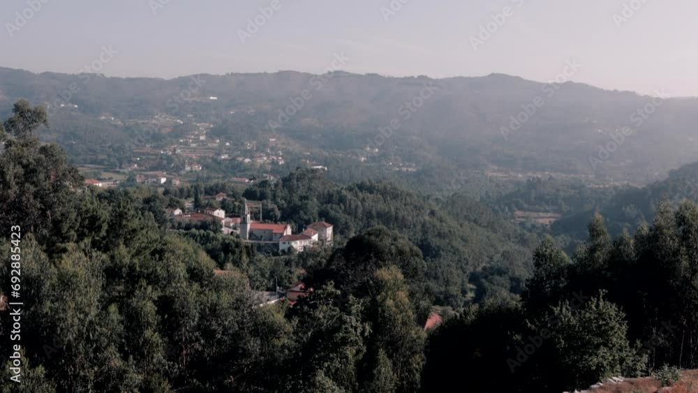 Hilltop view of a forested Portuguese landscape Hilltop view of a forested Portuguese landscape