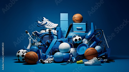 Blue Sports Equipment