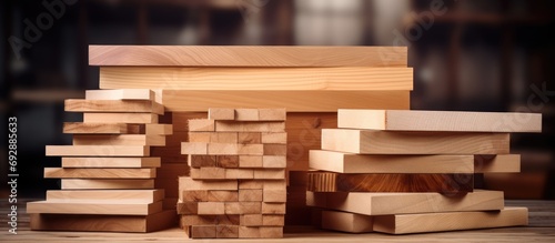 Choose suitable wood material from stockpile for new joinery projects.