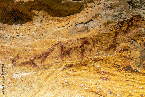 Discovering the Ancient Red Ochre Paintings on the Stones of Jebel Ousselat in Central Tunisia