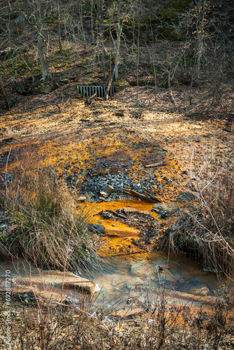 Coal Mining Toxic Sludge Creeping up from the Ground in the Wayne National Forest in Ohio